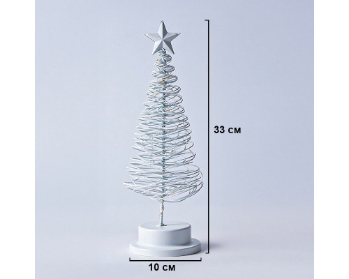 Настольная лампа-ночник SDА011 Ёлочка от батареек декоративный светильник новогодний Холодный свет