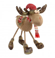 Новогодняя фигурка под елку YF201899  новогодний олень 45 см рождественская мягкая игрушка Red