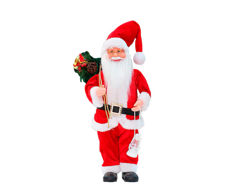 Новогодняя фигурка под елку YJ28003 Санта Клаус 30 см рождественская мягкая игрушка Red