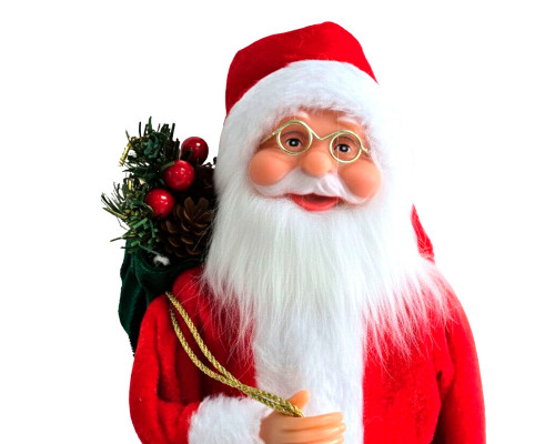 Новогодняя фигурка под елку YJ28003 Санта Клаус 30 см рождественская мягкая игрушка Red