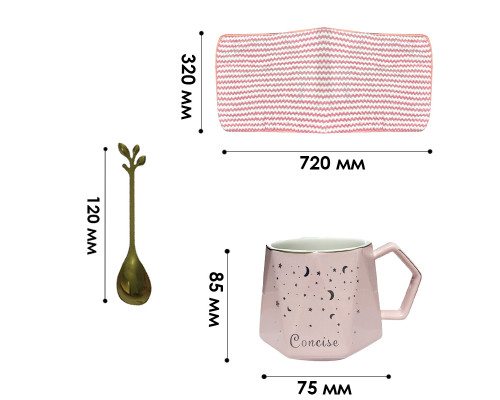 Сувенирный подарочный набор CC1 чашка+полотенце+ложка+открытка