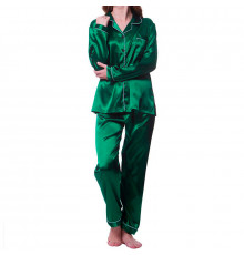 Комплект женской пижамы 806 Зеленый рубашка с длинным рукавом и штанами одежда для дома XL