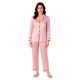 Комплект женской пижамы 806 Розовый рубашка с длинным рукавом и штанами одежда для дома XL