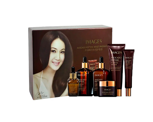 Набор по уходу за лицом IMAGES Beauty Avocado Peptide 6 в 1 с пептидами авокадо