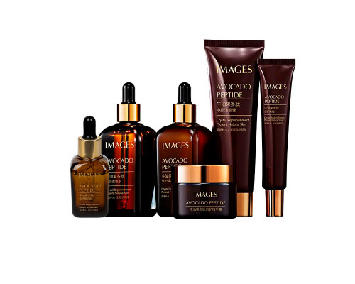 Набор по уходу за лицом IMAGES Beauty Avocado Peptide 6 в 1 с пептидами авокадо