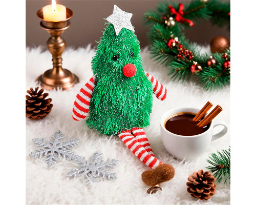 Рождественская игрушка Елочка A16  новогодний декор Green