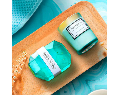 Подарочный Spa Box 0222 23*23*10.5 см из 6 предметов термостакан+алмазное мыло+бомбочка для ванны+соль для ванны+ароматическая свеча+открытка Tiffany