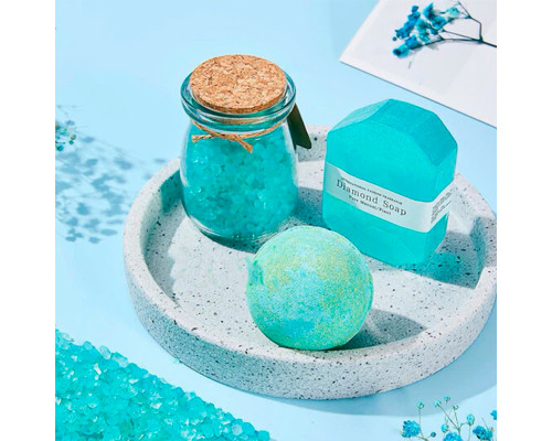 Подарочный Spa Box 0222 23*23*10.5 см из 6 предметов термостакан+алмазное мыло+бомбочка для ванны+соль для ванны+ароматическая свеча+открытка Tiffany