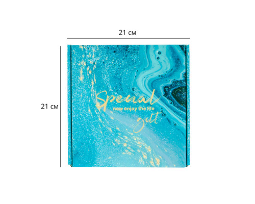 Подарочный Spa Box 0222 23*23*10.5 см из 6 предметов термостакан+алмазное мыло+бомбочка для ванны+соль для ванны+ароматическая свеча+открытка Tiffany