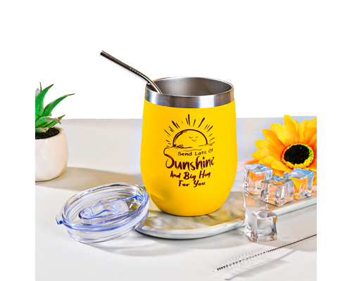 Подарочный Spa Box Sunshine из 7 предметов термостакан алмазное мыло бомбочка для ванны соль для ванны ароматическая свеча носки Yellow