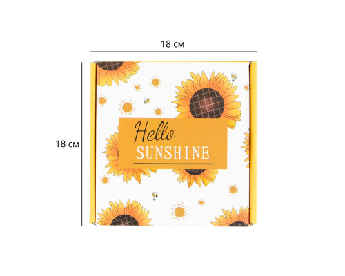 Подарочный Spa Box Sunshine из 7 предметов термостакан алмазное мыло бомбочка для ванны соль для ванны ароматическая свеча носки Yellow