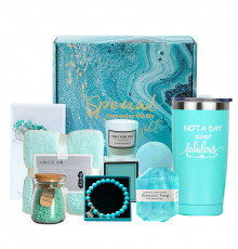 Подарочный наборSpa Gift Basket Set 02 из 8 предметов термостакан мыло бомбочка для ванны соль для ванны ароматическая свеча гипсофила браслет Tiffany