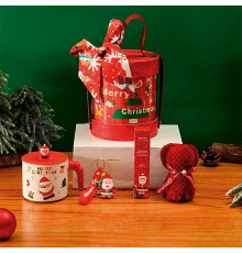 Рождественский подарочный набор 06 чашка брелок крем для рук игрушка новогодний подарок