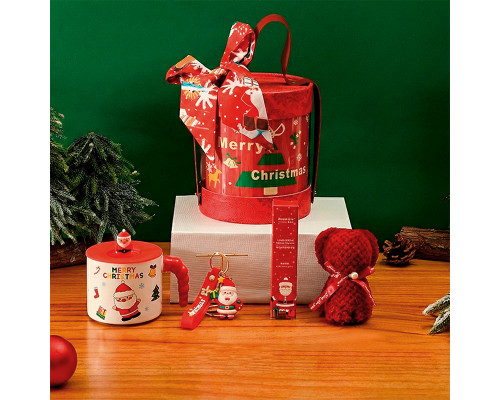 Рождественский подарочный набор 06 чашка брелок крем для рук игрушка новогодний подарок