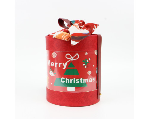 Рождественский подарочный набор 06 чашка брелок крем для рук игрушка новогодний подарок