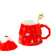 Рождественская чашка "Merry Christmass" Елка кружка в форме новогодней елки в подарочной упаковке Red