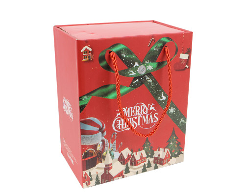 Рождественская чашка "Merry Christmass" Санта JJX001 кружка в форме Санты с ложечкой в подарочной упаковке Red