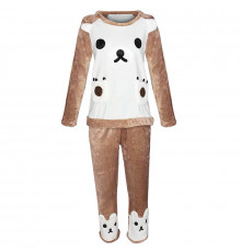 Женская тёплая махровая пижама Bear White 2XL