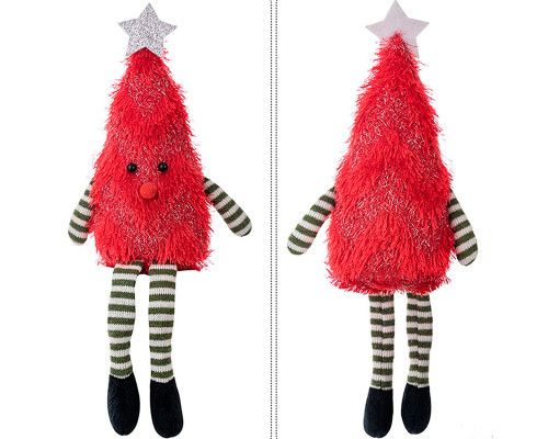 Рождественская игрушка Елочка A16  новогодний декор Red