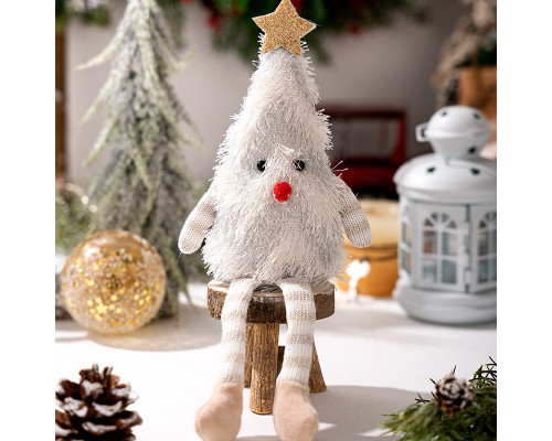 Рождественская игрушка Елочка A16  новогодний декор White