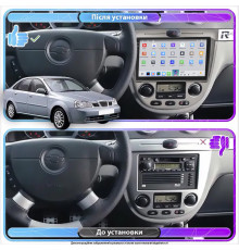 Штатная магнитола Lesko для Chevrolet Nubira Auto AC 2003-2010 экран 9" 4/64 QLED CarPlay 4G Wi-Fi GPS 360 Prime