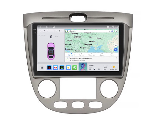 Штатная магнитола Lesko для Chevrolet Nubira Auto AC 2003-2010 экран 9" 4/64 QLED CarPlay 4G Wi-Fi GPS 360 Prime