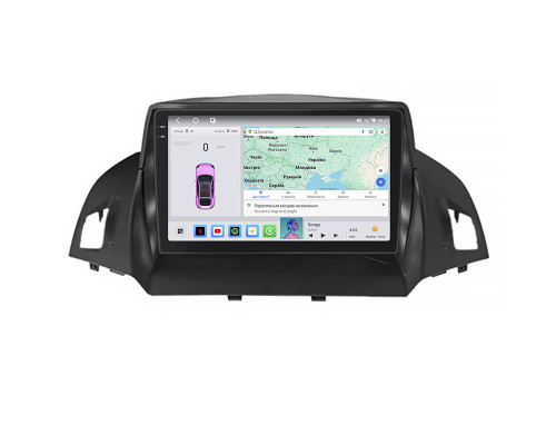 Штатная магнитола Lesko для Ford C-MAX II 2010-2015 экран 9" 4/64 QLED CarPlay 4G Wi-Fi GPS 360 Prime
