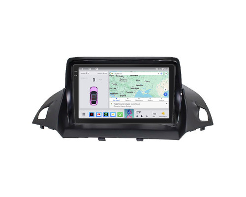 Штатная магнитола Lesko для Ford Escape III 2012-2015 экран 9" 4/64 QLED CarPlay 4G Wi-Fi GPS 360 Prime