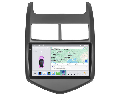 Штатная магнитола Lesko для Chevrolet Aveo II 9", 4/64GB, QLED, CarPlay, 4G, Wi-Fi, GPS