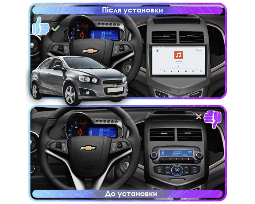 Штатная магнитола Lesko для Chevrolet Aveo II 9", 4/64GB, QLED, CarPlay, 4G, Wi-Fi, GPS