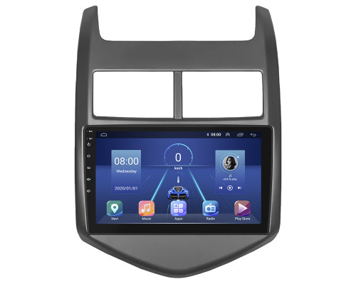 Штатная магнитола Lesko для Chevrolet Aveo II 2011-2020 экран 9" 4/64Gb 4G Wi-Fi GPS Top