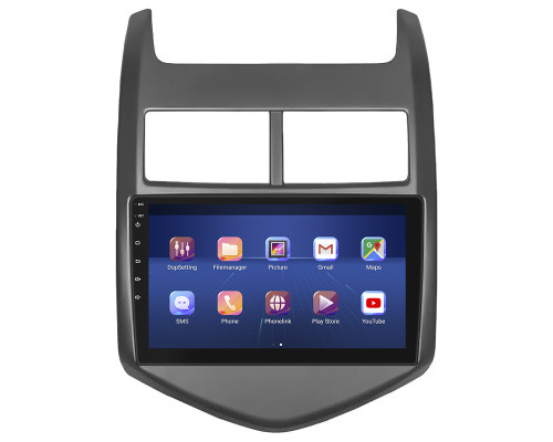 Штатная магнитола Lesko для Chevrolet Aveo II 2011-2020 экран 9" 4/64Gb 4G Wi-Fi GPS Top
