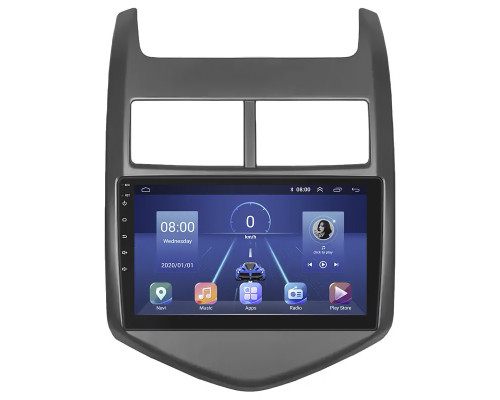 Штатная магнитола Lesko для Chevrolet Aveo II с экраном 9 дюймов, 6/128GB, 4G, Wi-Fi, GPS
