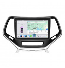 Штатная магнитола Lesko для Jeep Cherokee V (KL) 2013-2018 экран 10" 4/64 QLED CarPlay 4G Wi-Fi GPS 360 Prime