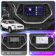 Штатная магнитола Lesko для Jeep Cherokee V (KL) 2013-2018 экран 10" 4/32Gb 4G Wi-Fi GPS Top
