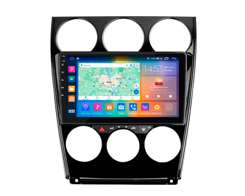 Штатная магнитола Lesko для Mazda 6 I (GG) Рестайлинг 2005-2008 экран 9" 2/32Gb Wi-Fi GPS Base