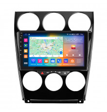 Штатная магнитола Lesko для Mazda 6 I (GG) Рестайлинг 2005-2008 экран 9" 4/64Gb CarPlay 4G Wi-Fi GPS Prime