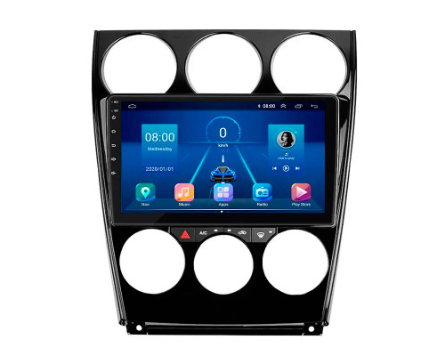 Штатная магнитола Lesko для Mazda 6 I (GG) Рестайлинг 2005-2008 экран 9" 4/32Gb 4G Wi-Fi GPS Top