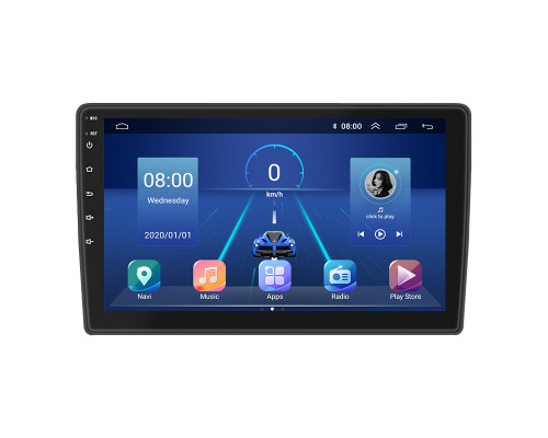 Штатная магнитола Lesko для Opel Agila A 2000-2004 экран 9" 4/64Gb 4G Wi-Fi GPS Top