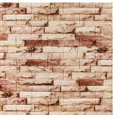 Самоклеющаяся 3D панель 700x770x5мм Бежевый Екатеринославский кирпич SW-00001375