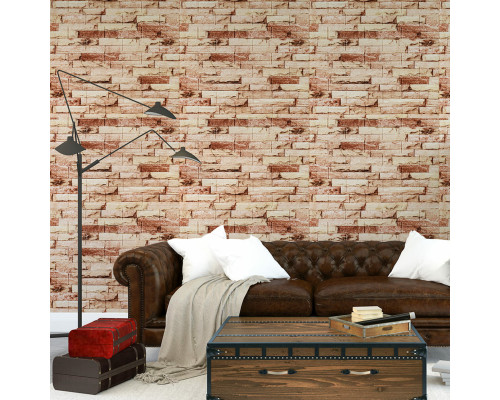 Самоклеющаяся 3D панель 700x770x5мм Бежевый Екатеринославский кирпич SW-00001375