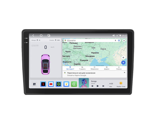 Штатная магнитола Lesko для Opel Meriva A 2003-2006 экран 9" 4/64 QLED CarPlay 4G Wi-Fi GPS 360 Prime