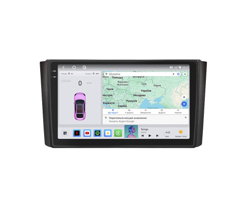 Штатная магнитола Lesko для SsangYong Rexton II 2006-2012 экран 9" 4/64 QLED CarPlay 4G Wi-Fi GPS 360 Prime