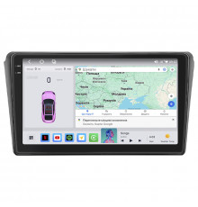 Штатная магнитола Lesko для Toyota Avensis II 2003-2006 экран 9" 4/64 QLED CarPlay 4G Wi-Fi GPS 360 Prime