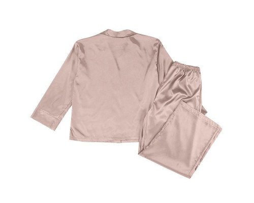 Женский шелковый комплект для дома и сна 2SYCK1315 рукашка и штаны женская пижама атласная Мокко XL