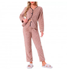 Женская тёплая пижама 5312 Light pink костюм для дома M