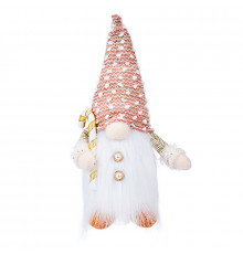 Новогодняя игрушка Рождественский Гном светящийся А9-9 30*10 Beige