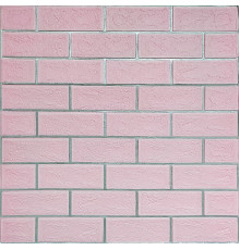 Панель стеновая 700х700х5мм Розовий кирпич с серебром SW-00001501