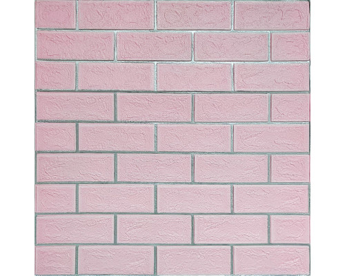 Панель стеновая 700х700х5мм Розовий кирпич с серебром SW-00001501