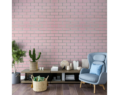 Панель стеновая 700х700х5мм Розовий кирпич с серебром SW-00001501